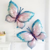 Large Butterfly Aluminum Foil Balloons Colorful Butterfly Balloon Birthday Party Wedding Decorations Baby Shower Globos Kids Toy Artificial Flowers  P