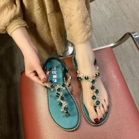 ♠♞❄ Women Sandals 2022 Summer Low Heel Romen Style Rhinestone Sandals Women Fashion Closed Toe Sandals Women Comfortable Beach Shoes