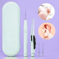 Baby Ear Cleaner Ear Wax Removal Tool Flashlight Earpick Ear Cleaning Earwax Pink/Green Remover Luminous Ear Curette Light Spoon