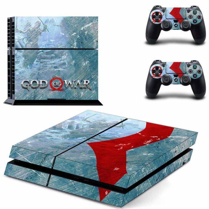 สติกเกอร์-ps4-god-of-war-play-station-4-skin-ps-4ฝาครอบสติกเกอร์รูปลอกสำหรับคอนโซลและไวนิลสกินควบคุมเกม-playstation-4-ps4