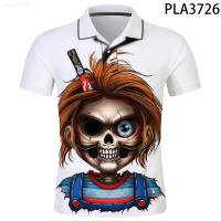 【high quality】  2020 New Summer Movie Chucky Streetwear Men 3d Printed Polo Shirt Fashion Casual Short Sleeve Harajuku Cool Polo Homme Tops