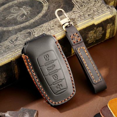 Leather Car Key Case Cover Fob Keychain Accessories for Great Wall Euler White Cat Haval Jolion H6 Big Dog H6 H2 F7 F7X Holder