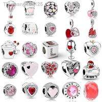 New Fashion Original Red Love Cup Hot Air Balloon Sailing Beads Suitable for the Original Pandora Lady Jewelry Gift