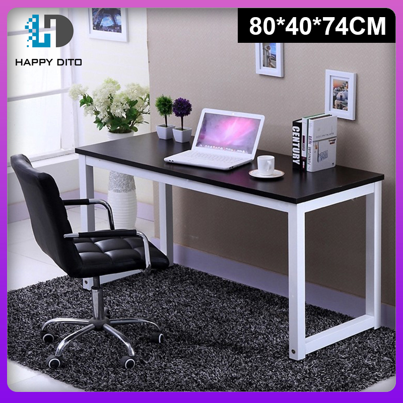 Modern Simple Writing Computer Desk,PC Laptop Study Table with Storage Shelf GOTDCO White Simplistic Study Table Bookcase TV Stand Natural Wood Grain Workstation for Home Office Notebook Desk 