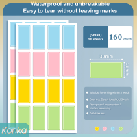 ✨ Konka 1set LABEL Sticker Index classification สีสันที่เขียนด้วยลายมือ self-adhesive Name Sticker classification Name แท็กสติกเกอร์กันน้ำอุปกรณ์สำนักงานโรงเรียน