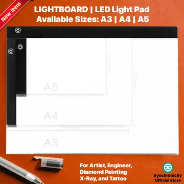 A4 A3 LED Tracing Pad LED Drawing Board Laptop USB Desk LED Light