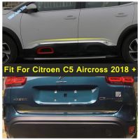 Car Door Body Molding Strip Rear Tail Trunk Lid Streamer Cover Trim Fit For Citroen C5 Aircross 2018 - 2022 Exterior Accessories Traps  Drains