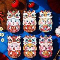 6pcs Chinese HongBao Cartoon Rabbit Pattern Red Envelopes 2023 Red Envelopes Lucky Money Red Pocket Envelopes For New Year