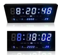 นาฬิกาดิจิตอล LED DIGITAL CLOCK แขวนผนัง รุ่น JH3615 สีฟ้า