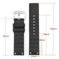 “：{ Silicone Watch Strap For Cartier W20121u2 Santos100 Series Mens Womens Sports Waterproof Ruer Watchband Accessories 23Mm