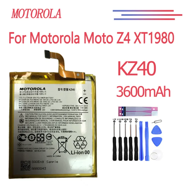 Original แบตเตอรี่ Motorola Moto Z4 XT1980 battery( KZ40) 3600mAh + ฟรี