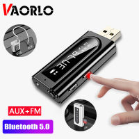 VAORLO FM Transmitter Receiver Bluetooth 5.0 Adapter AUX USB For TF Card MP3 Player Home Stereo PC Cell Phone Headphones Car