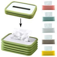 Tissue Storage Boxes Case Folding Napkin Tissue Holder Organizers For Bedroom Livingroom Decor Portable Car Tissue Box Holder Tissue Holders