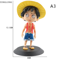 ?ZONGLONG? ตุ๊กตาลูฟี่ตัวการ์ตูน1ชิ้นขนาด13ซม., โมเดลการ์ตูนเรื่อง Luffy Monkey D Luffy คลาสสิกของเล่นสำหรับเด็กของขวัญวันคริสต์มาส