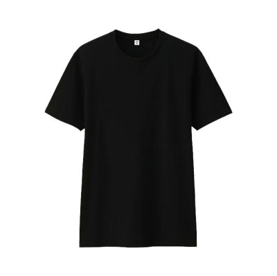 Tatchaya เสื้อยืด คอตตอน สีพื้น คอกลม แขนสั้น Black (สีดำ) Cotton 100%