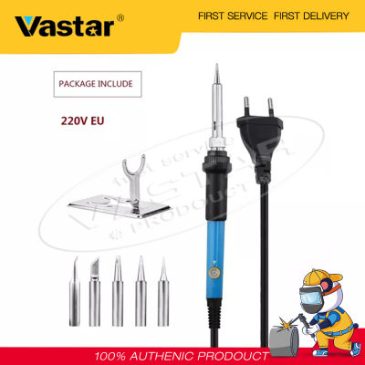 Vastar 60Wอุณหภูมิปรับไฟฟ้าเครื่องเชื่อมเหล็ก 220Vเชื่อมสถานีซ่อมงานเชื่อมความร้อนดินสอเครื่องมือซ่อมแซม + 5 เปลี่ยนปลายบัดกรีชุดEU Plug