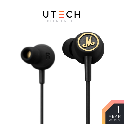 หูฟัง MARSHALL IN-EAR MARSHALL IN-EAR WITH MIC MODE EQ -BLACK &amp; BRASS by UTECH