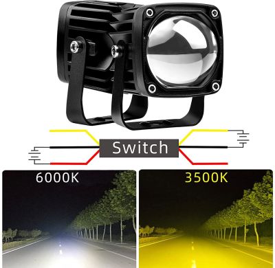 2นิ้ว LED ขี่แสงสแควร์20วัตต์นำแสงทำงานนำฝักสปอตไลไฟตัดหมอกสำหรับ4X4ออฟโร้ดรถบรรทุกรถ SUV รถ A รถจักรยานยนต์