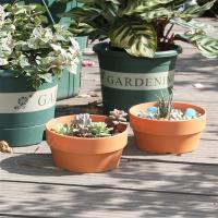 36pcs Imitation Clay Flower Basket Japanese Round Plastic Flower Pot Flower Container Flower Basin Indoor Outdoor Potted Gard