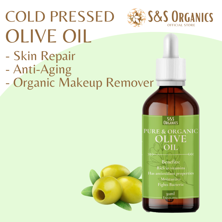 S&S Pure and Organic Olive Oil for Face, Skin and Hair 30ml Lazada PH