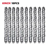 10pcs 6 Inch Mini Steel Chainsaw Chain Electric Electric Saw Accessory Replacement Electric Chain Saw Chain