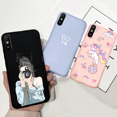 Love Heart TPUเคสโทรศัพท์สำหรับXiaomi Redmi 9A 6.53 น่ารักสาวพิมพ์นุ่มสำหรับXiaomi Redmi 9A 9A