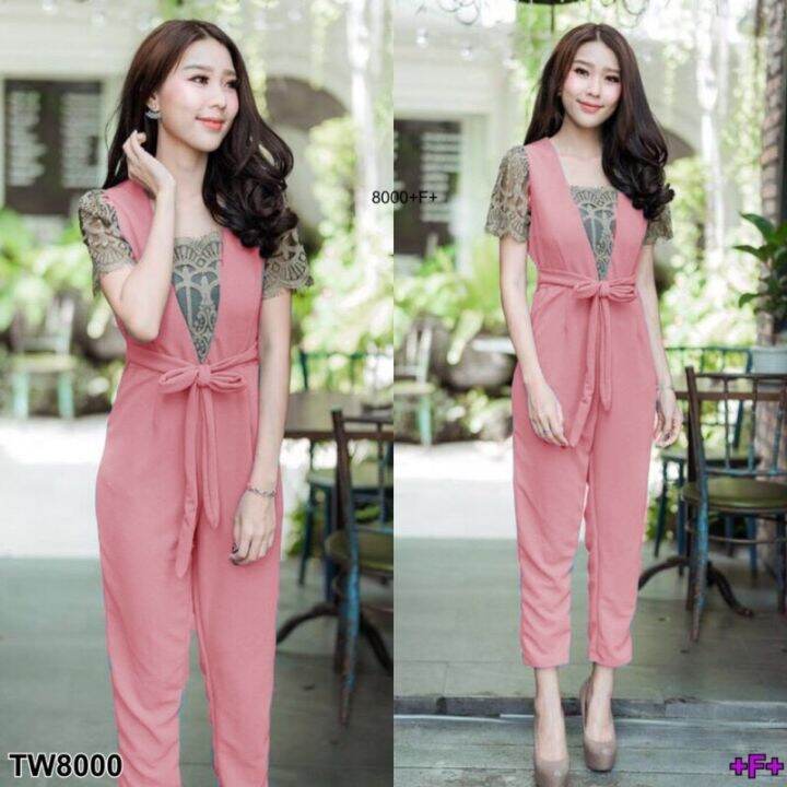 tw8000-jumpsuit-ชุดจั้มสูทขายาว-แขนสั้น