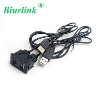 Biurlink ซีดีรถ1.5M อเนกประสงค์แผงอินเตอร์เฟซ Usb คู่สายต่อขยายสำหรับโฟล์คสวาเกนโตโยต้า Bmw ซูซูกิฮอนด้า Peugeot Mazda