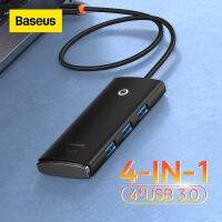 Baseus อะแดปเตอร์ฮับ 4 พอร์ต USB-A Type-C 4 in 1 พร้อมไฟแสดงสถานะ 500MB/s พอร์ต USB3.0 รองรับดิสก์ 4TB Type-C สําหรับแล็ปท็อป แท็บเล็ต Windows OS