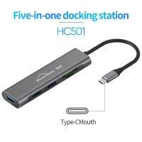 【】 Cybershock Type C 3.1 S Plitter พอร์ต USB C HUB เพื่อหลาย USB 3.0 HDMI อะแดปเตอร์สำหรับ MacBook Pro แล็ปท็อปสถานีเชื่อมต่อ SSD กรณีสิ่งที่ส่งมา NGFF