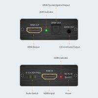 TODN HDMI Audio Video Splitter 5.1 Digital Audio Converter Toslink 3.5mm AUX jack output