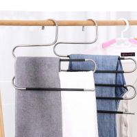 3 Layer Hanger Multi Trouser Storage Rack Adjustable Pants Tie Storage Shelf Closet Organizer Stainless Steel Clothes Hanger