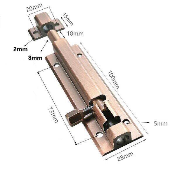 New Long Door Bolts Latch Aluminum Alloy Wood Box Sliding Bolt