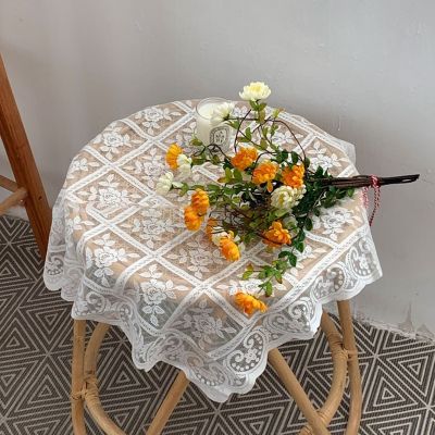 European Style Lace Tablecloth Knitted Table Cloth Rectangular TV Cabinet Dust Cover Vintage Desktop Decoration for Room 식탁보