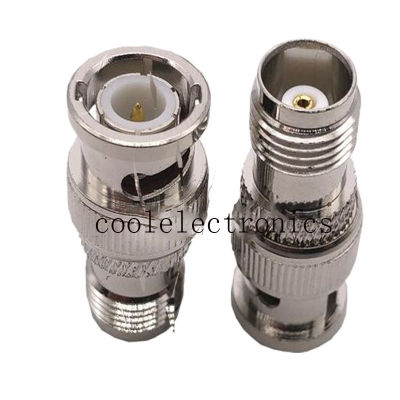2pcs BNC Male to TNC Female Jack straight RF Coax Coaxial Cable Adapter Connector