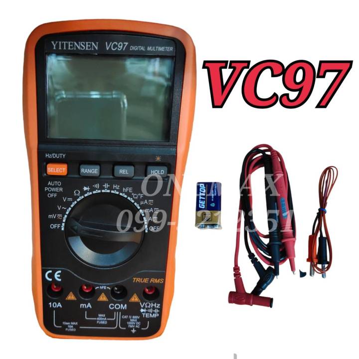 มัลติมิเตอร์ดิจิตอล YITENSEN VC97 Digital Multimeter มิเตอร์วัดไฟ ดิจิตอลมัลติมิเตอร์ มิเตอรดิจิตอล เครื่องมือวัดไฟ