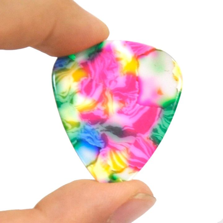 lots-of-50pcs-0-71mm-0-96mm-tie-dye-celluloid-guitar-picks-plectrums-guitar-bass-accessories