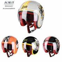 Helm Half Face แฟชั่นย้อนยุคสำหรับมอเตอร์ไซค์กันแดดสำหรับทุกเพศที่ได้รับการรับรอง3C อุปกรณ์ป้องกันศีรษะสำหรับหมวกกันน๊อคฮาร์เลย์