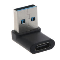 10อะแดปเตอร์ Gbps USB 3.0อะแดปเตอร์ตัวผู้-ตัวเมีย Type C Converter อะแดปเตอร์สำหรับแล็ปท็อปส่วนขยายการซิงค์ข้อมูล USB-C ทำมุม90องศา