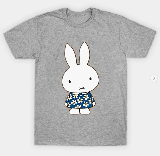 Animated TV Miffy Rabbit graphic T-Shirt for men | Lazada Singapore