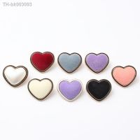 ♂☋ 5PC Romantic Love Heart Metal Suede Covered Jeans Shank Button Apparel Sewing Craft Button DIY Shirt Sweater Scrapbook Accessory