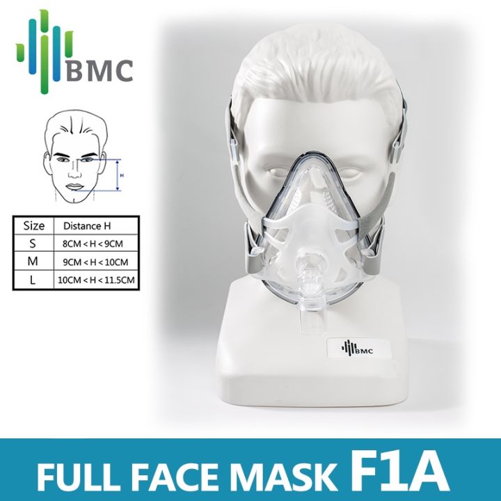 Bmc F1a Full Face Mask Fm1a สําหรับ Cpap Bipap เครื่องบําบัดใบหน้าและท่อเชื่อมต่อ Th 4891