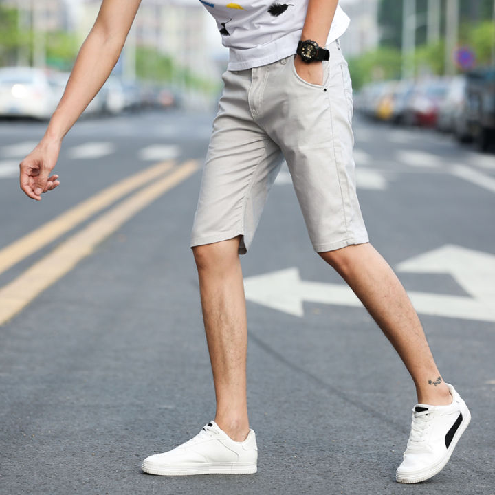 กางเกงขาสั้นผู้ชาย-กางเกงฤดูร้อน-ผ้าฝ้าย-กางเกงแฟชั่น-สไตล์เกาหลี-ขาสั้นสามส่วน-no-919
