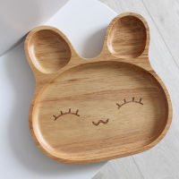 Wood Baby Food Plate Prato Baby Feeding Dishes Kids Eating Feeding Set Platos Children Baby Servies Tableware Bowl Topper Tray