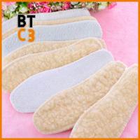 BTC3 1 Pair บูต ความร้อน รองเท้าบูท แผ่นขนแกะ ขนสัตว์ ใส่รองเท้า แผ่นรองรองเท้าให้ความอบอุ่น