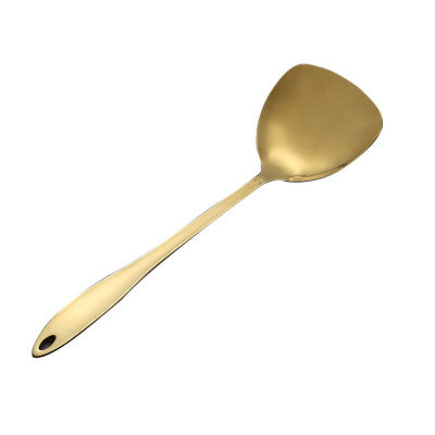 1PC Gold Stainless Steel Cooking Tools Spoon Fried Shovel Colanda Whitefly Cocina Utensilios Spatula Ladle Spatula Kitchenware