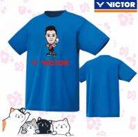 VICTOR 2023 New YONEX เสื้อเสื้อแบดมินตันชิงแชมป์โลกเสื้อยืดลายอักษรจีน Yy เสื้อลายกีฬาปิงปองแห้งเร็วแห้งเร็วผู้ชายเสื้อยืดสตรี