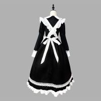 2023 Halloween Cosplay Costumes Anime Apron Maid Role Play Long Dress Plus Size Black White Lolita Lingerie Dress Maid Outfits