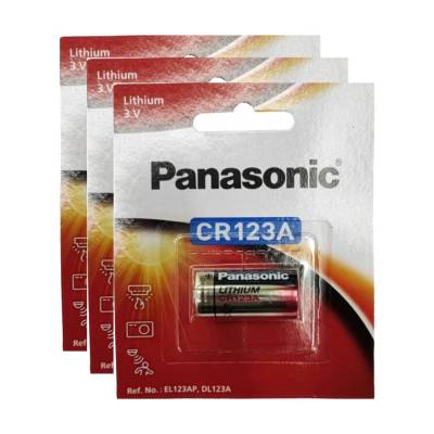 ถ่าน Panasonic Lithium CR123A 3V แท้ ชุด 3 ก้อน สามารถออกใบกำกับภาษีได้