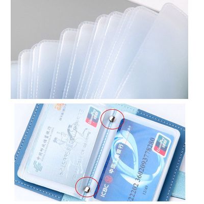 [ZOMI] RFID Blocking 24 Card Slots Womens Card Wallet Ladies Candy Color Korean Fashion PU Leather Credit Card Holder Women Credit